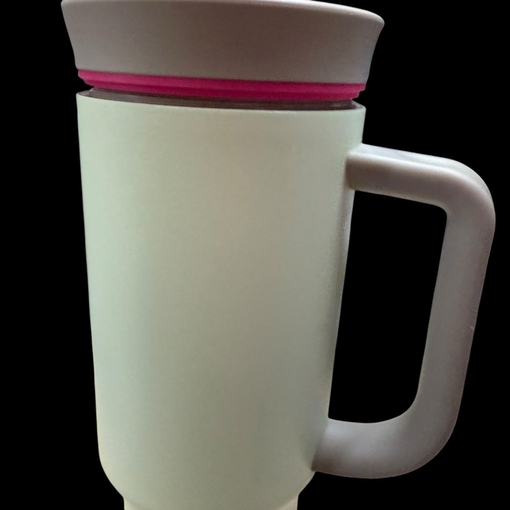 Owala pale green with  Pink Accent 40 oz tumbler - Picture 2 of 7